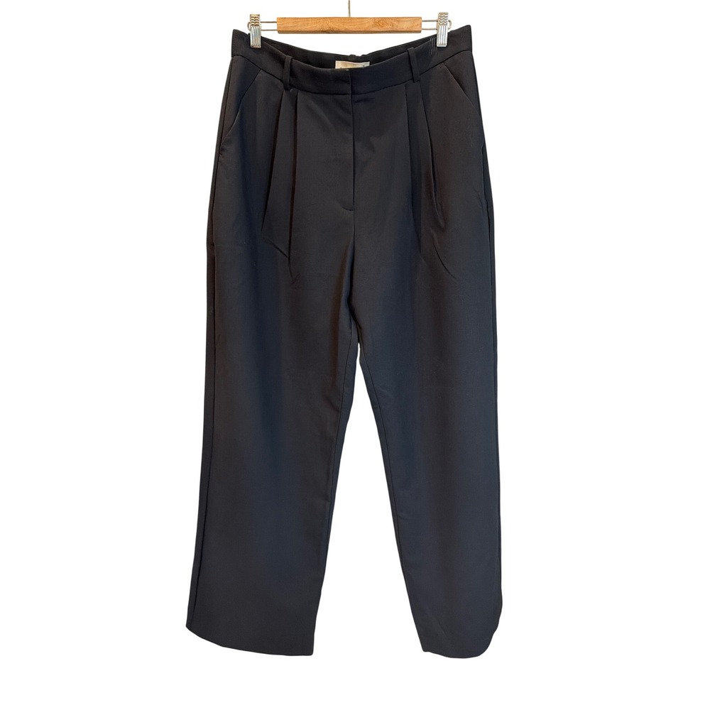 Abercrombie & Fitch Curve Love Sloane Tailored Pants Black Wide Leg Trousers 14L